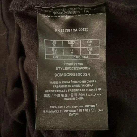 GUESS Jeans Women’s Jet Black T-Shirt with Gold Writing and Gold Sequins - Picture 8 of 11